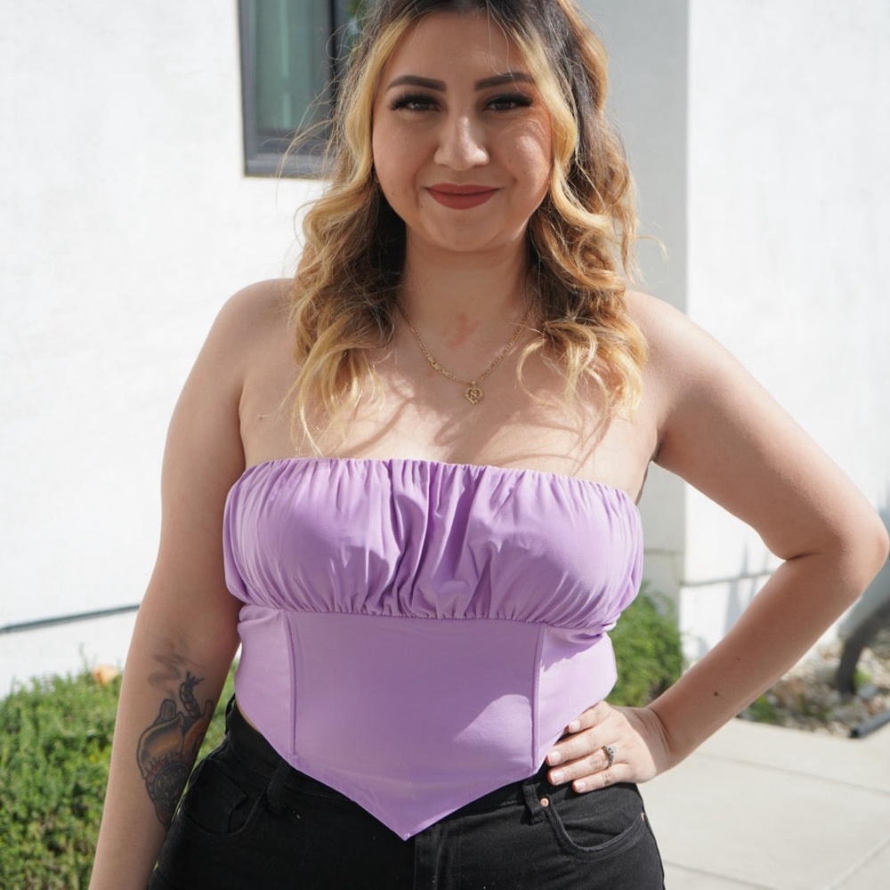 Lavender Strapless Shirt